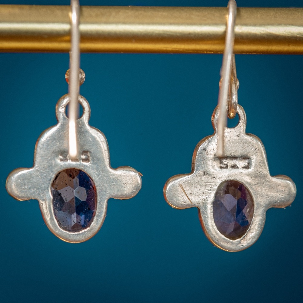Beautiful quartz dangle sterling earrings. - Picture 5 of 5